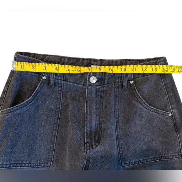 Princess Polly ADRIANNE WIDE LEG CARGO JEANS Black Gray Wash Denim Size 4 - Picture 4 of 10